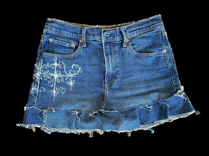 Denim skirt, front