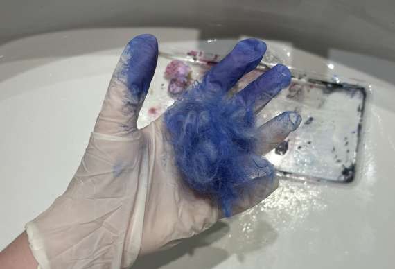 Dyeing the dog hair